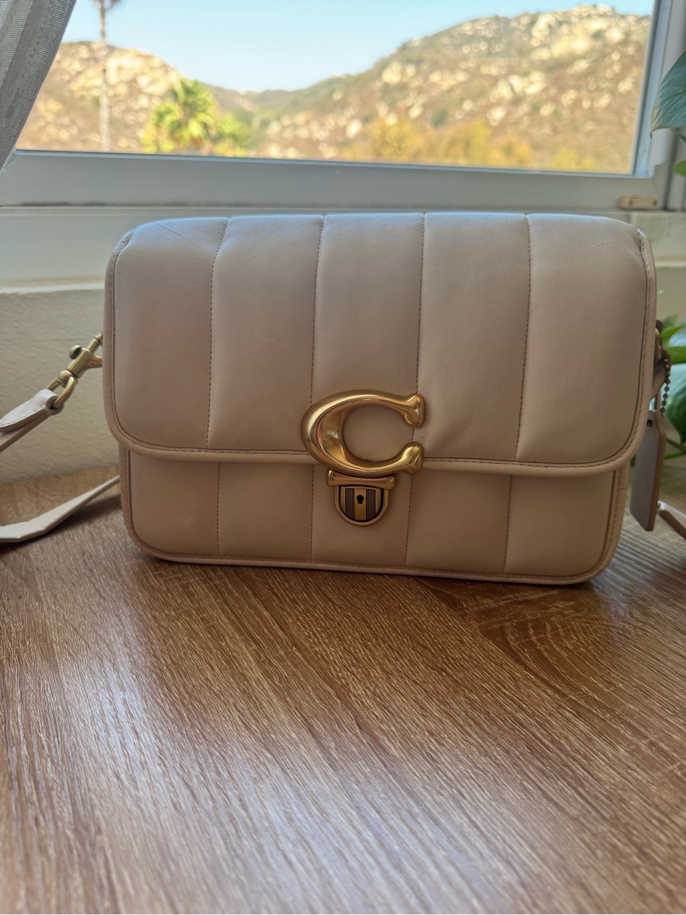 Coach Quilted Studio Tabby Cream